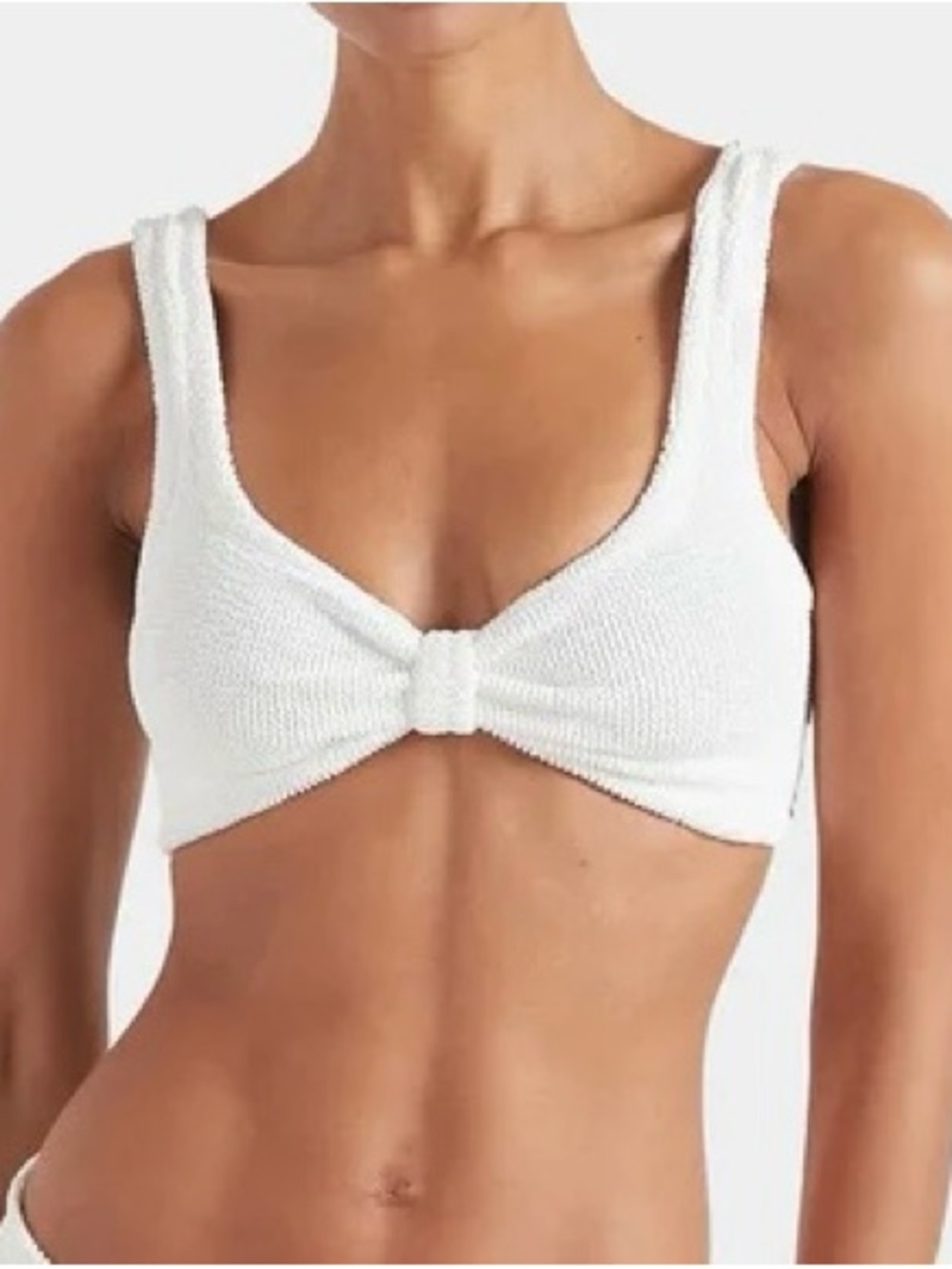Hunza G Bonnie White Bikini Top One Size